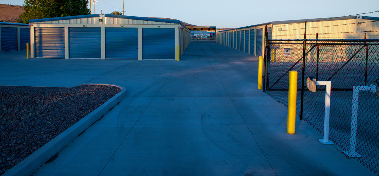 ABC Storage Solutions facility driveway in Rochester, Minnesota